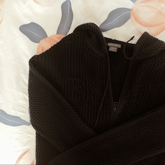 ARMANI EXCHANGE zip up wide knit hoodie - Picture 4 of 4
